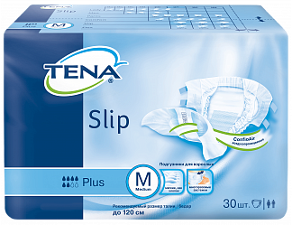 ТЕНА Slip Plus Подгузники для взрослых, M, 30 шт - фото № 1